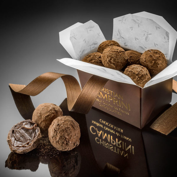 les truffes traditionnelles de Christian Camprini, chocolatier meilleur ouvrier de France et pâtissier à Valbonne et Cannes