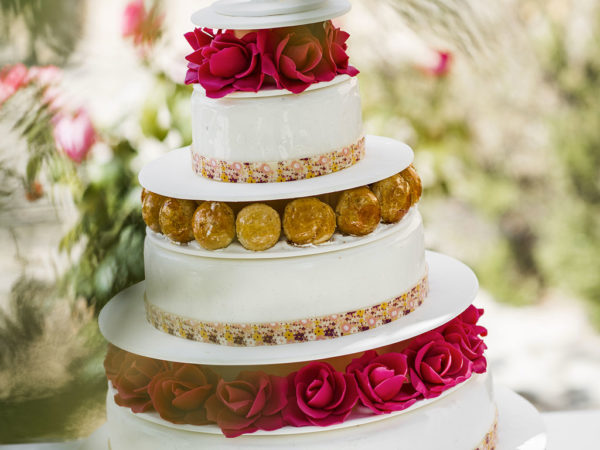pièce montée, wedding cake pour mariage de Camprini, pâtissier à Cannes et Valbonne